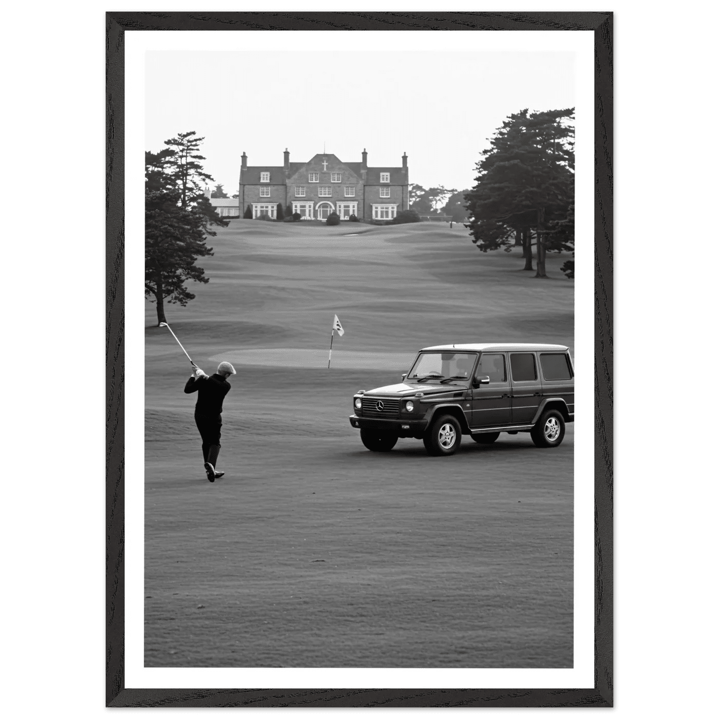 Tableau Noir et Blanc Golf et Prestige - La Maison Du Tableau