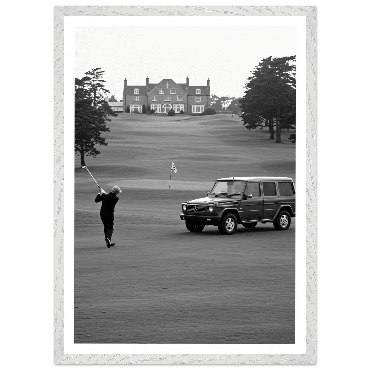 Tableau Noir et Blanc Golf et Prestige - La Maison Du Tableau