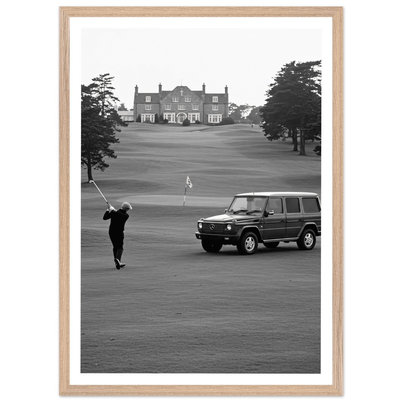 Tableau Noir et Blanc Golf et Prestige - La Maison Du Tableau