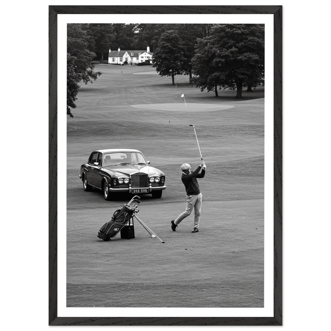 Tableau Noir et Blanc Golf Vintage - La Maison Du Tableau