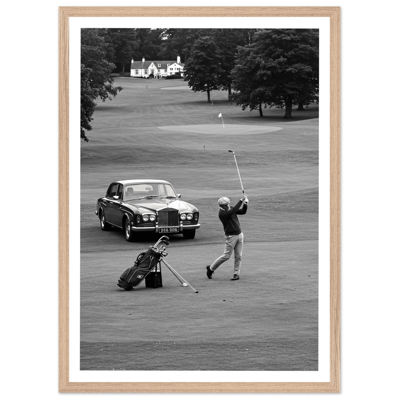 Tableau Noir et Blanc Golf Vintage - La Maison Du Tableau