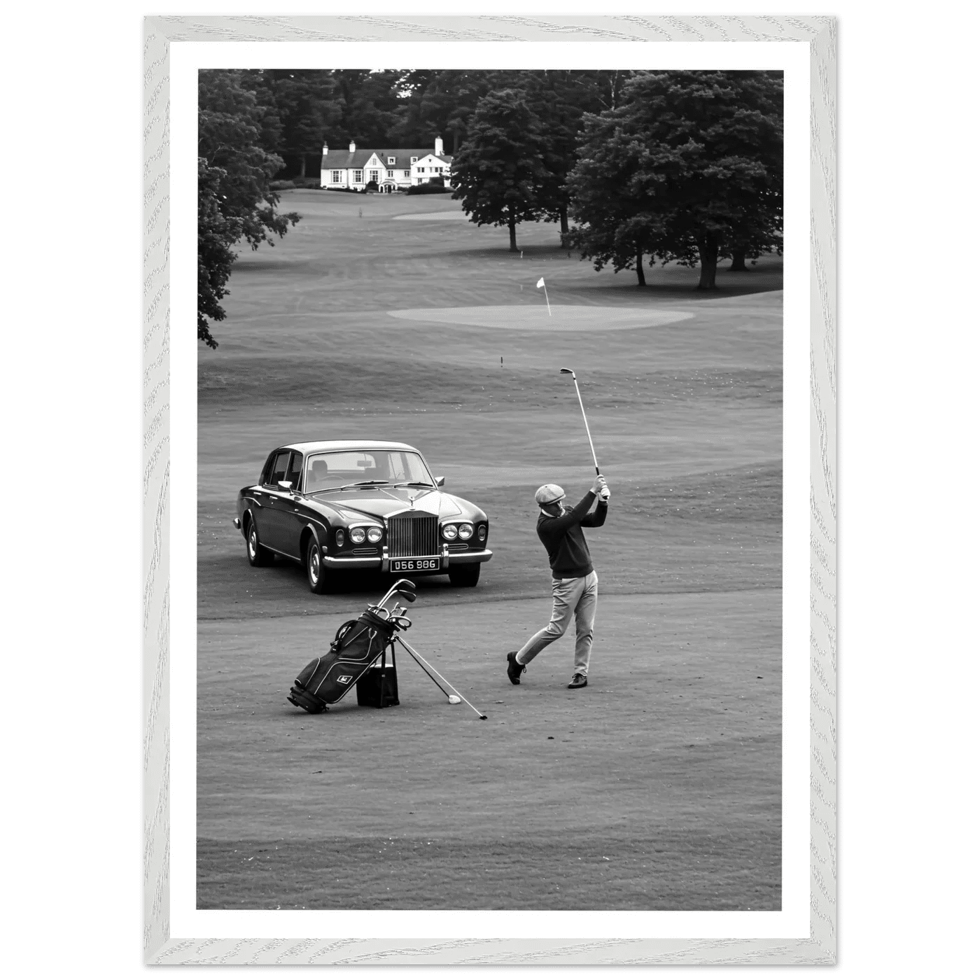 Tableau Noir et Blanc Golf Vintage - La Maison Du Tableau