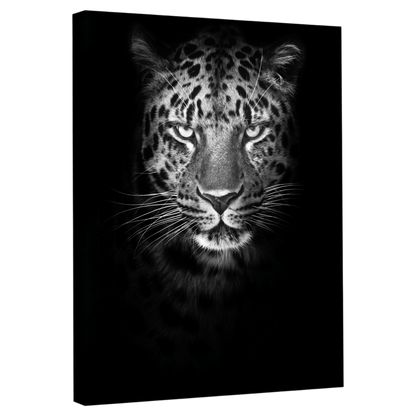 Tableau Noir et Blanc Léopard - La Maison Du Tableau