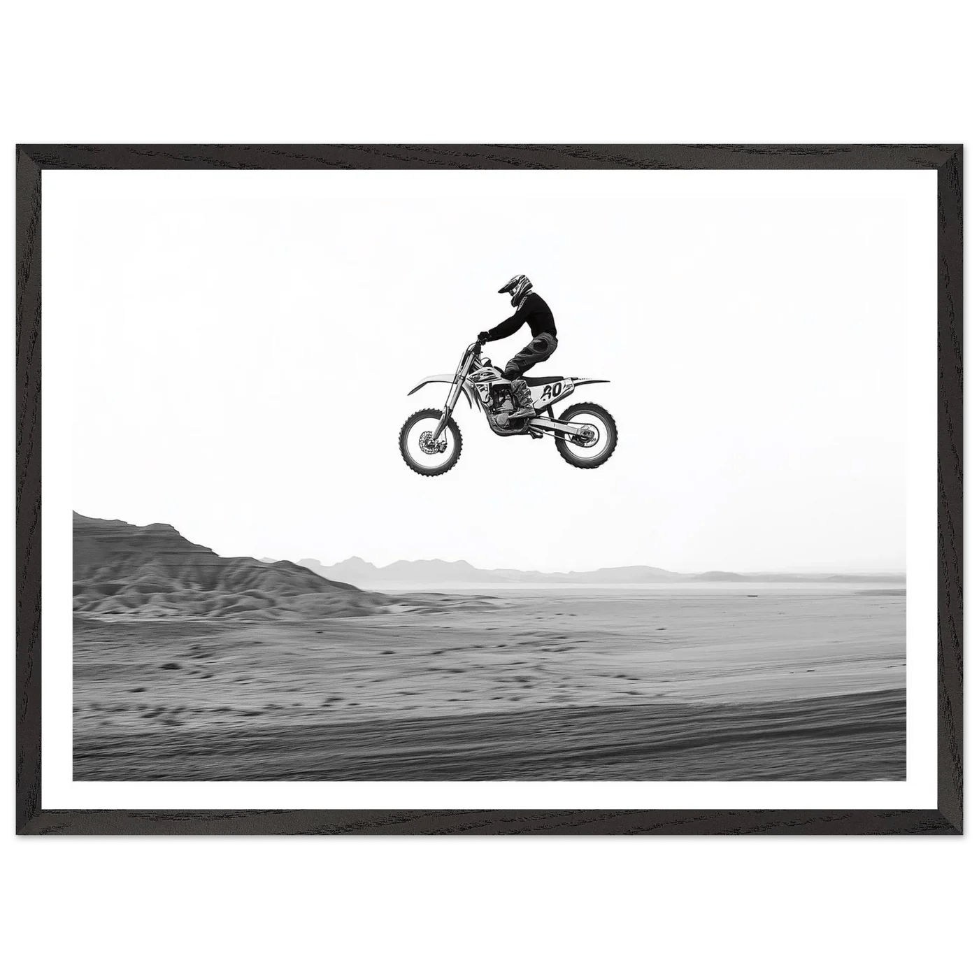 Tableau Noir et Blanc Moto - Cross - La Maison Du Tableau