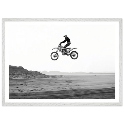 Tableau Noir et Blanc Moto - Cross - La Maison Du Tableau
