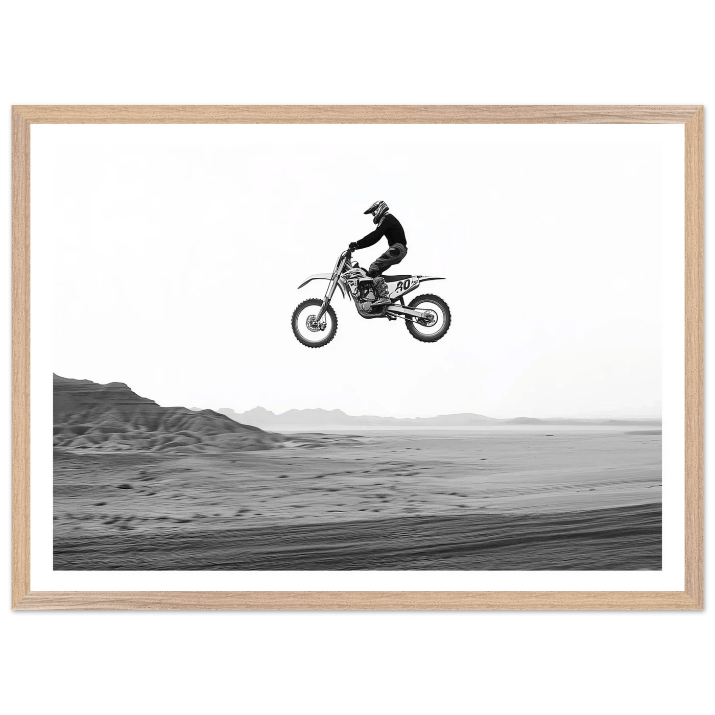 Tableau Noir et Blanc Moto - Cross - La Maison Du Tableau