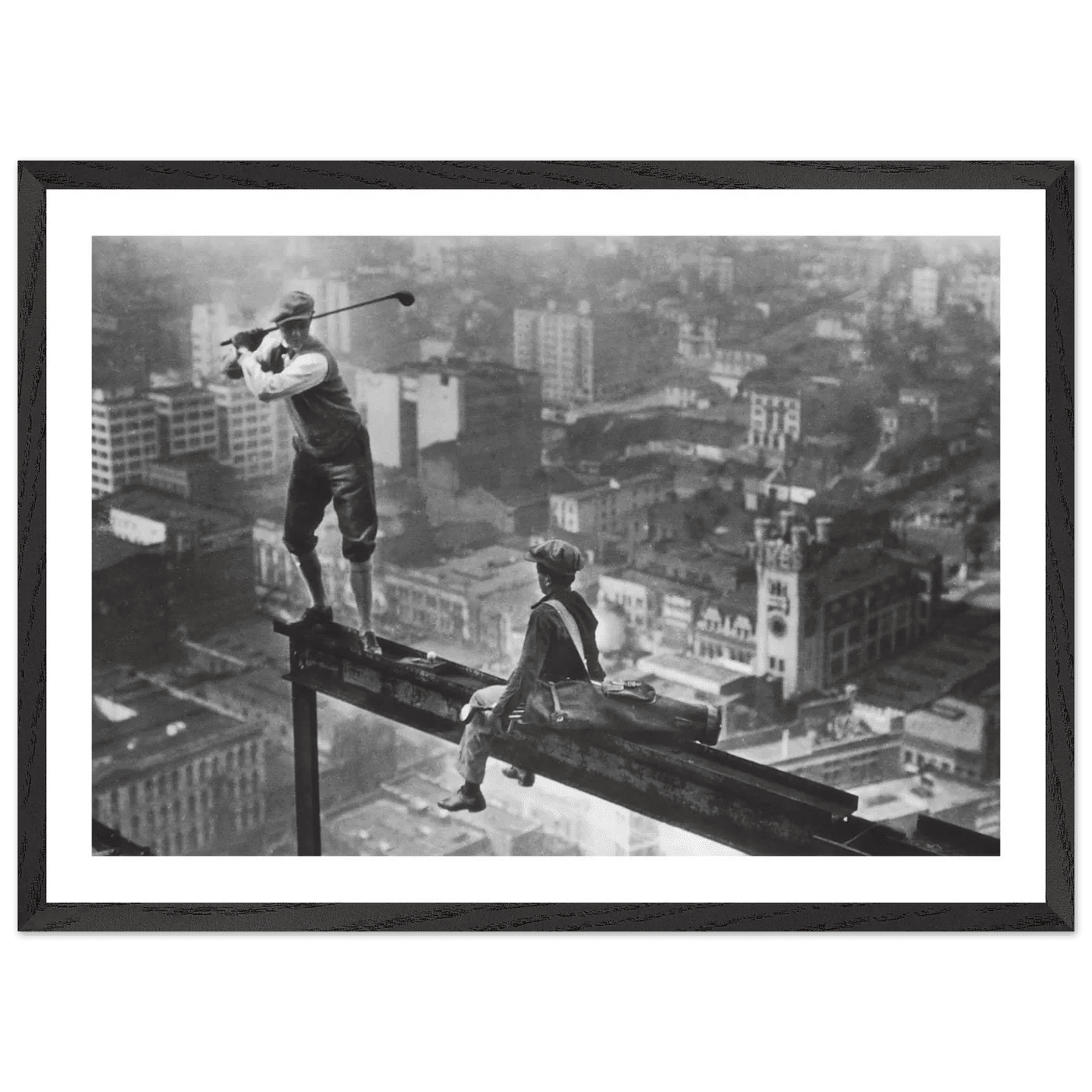 Tableau Noir et Blanc Ouvriers du Ciel - La Maison Du Tableau