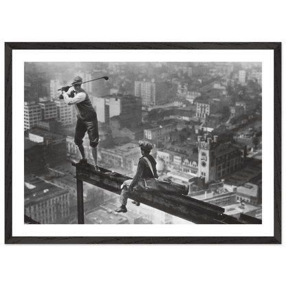 Tableau Noir et Blanc Ouvriers du Ciel - La Maison Du Tableau