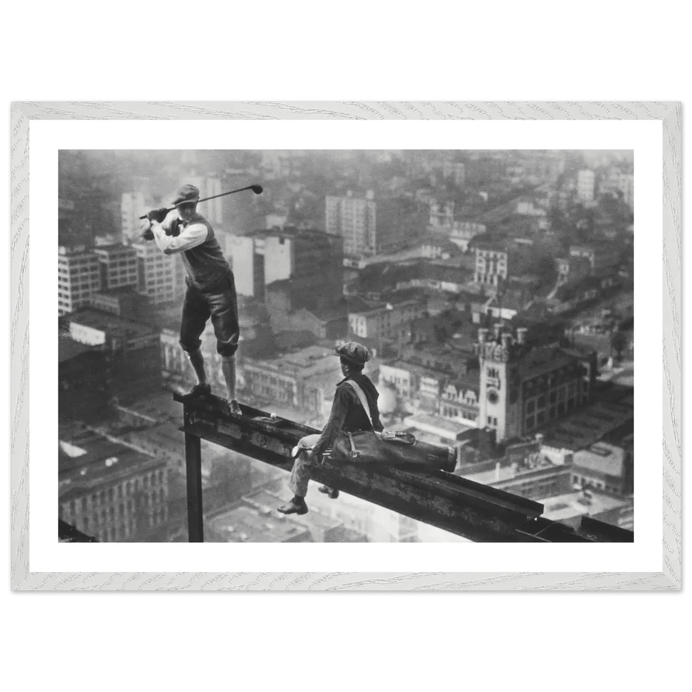 Tableau Noir et Blanc Ouvriers du Ciel - La Maison Du Tableau