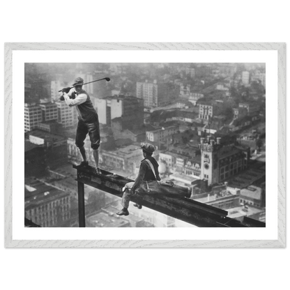 Tableau Noir et Blanc Ouvriers du Ciel - La Maison Du Tableau