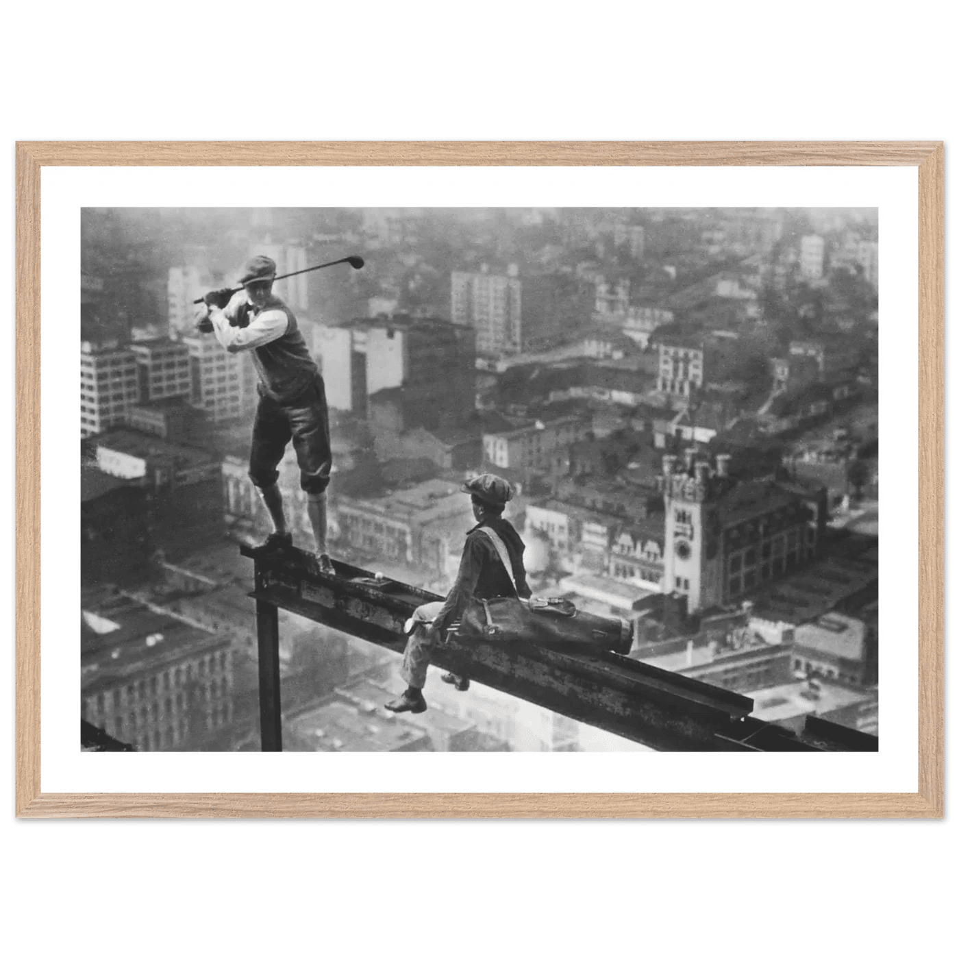 Tableau Noir et Blanc Ouvriers du Ciel - La Maison Du Tableau