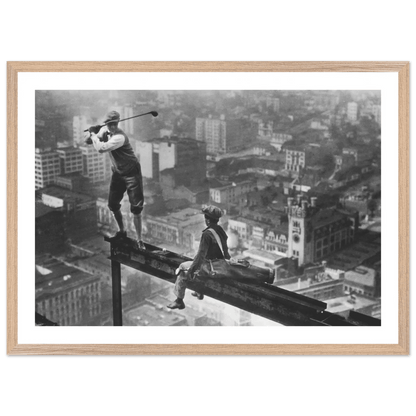 Tableau Noir et Blanc Ouvriers du Ciel - La Maison Du Tableau