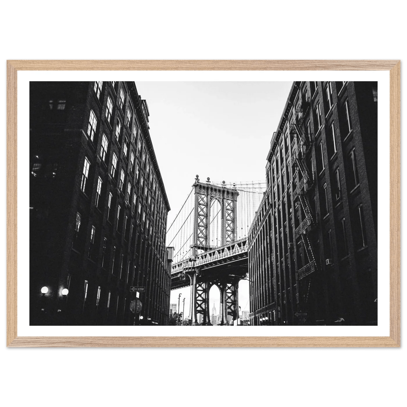 Tableau Noir et Blanc Pont De Brooklyn - La Maison Du Tableau