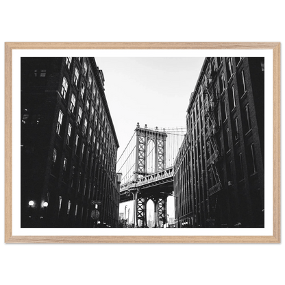 Tableau Noir et Blanc Pont De Brooklyn - La Maison Du Tableau