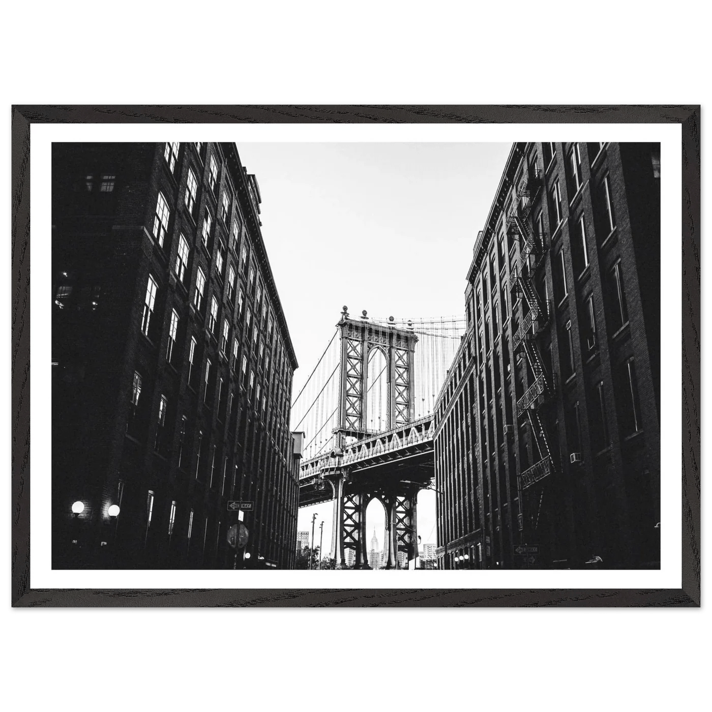 Tableau Noir et Blanc Pont De Brooklyn - La Maison Du Tableau