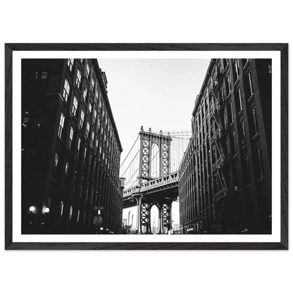 Tableau Noir et Blanc Pont De Brooklyn - La Maison Du Tableau