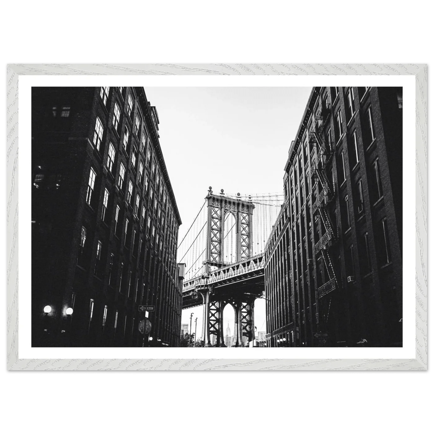 Tableau Noir et Blanc Pont De Brooklyn - La Maison Du Tableau