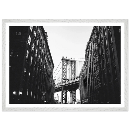 Tableau Noir et Blanc Pont De Brooklyn - La Maison Du Tableau