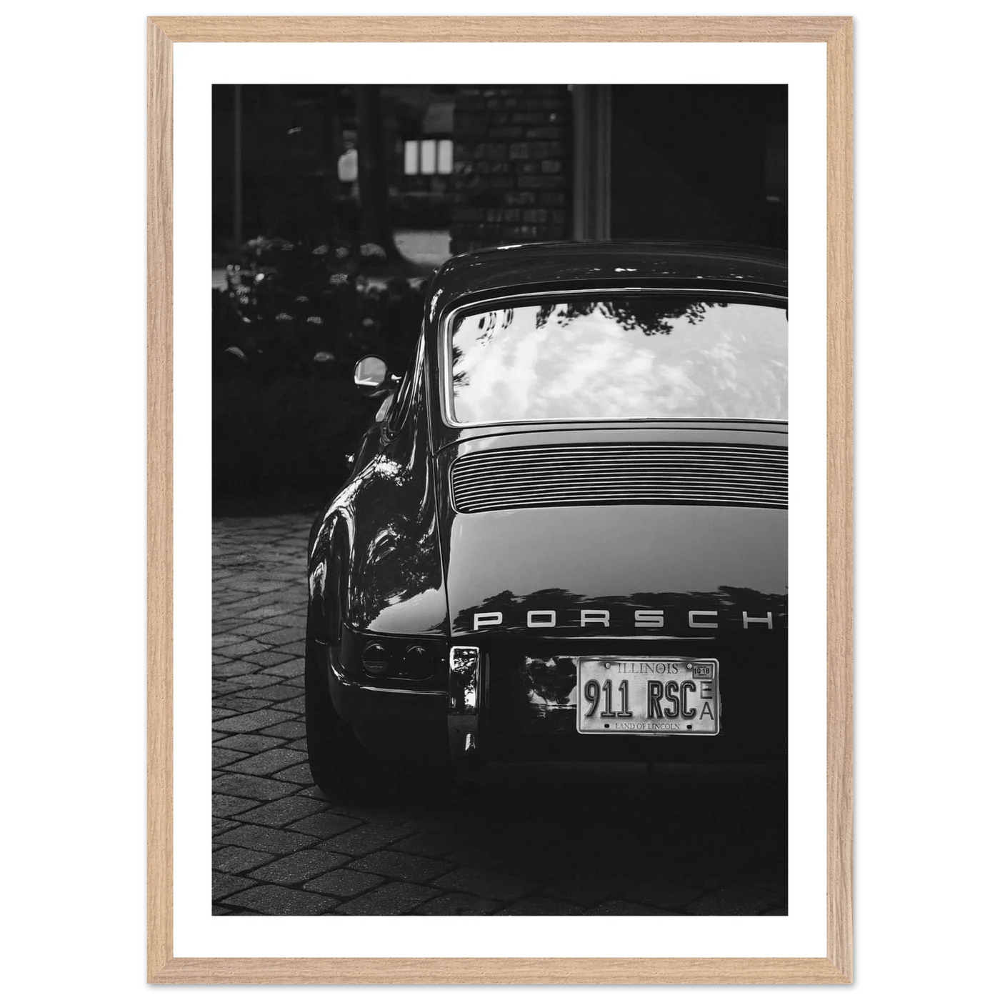 Tableau Noir et Blanc Porsche 911 Rétro - La Maison Du Tableau
