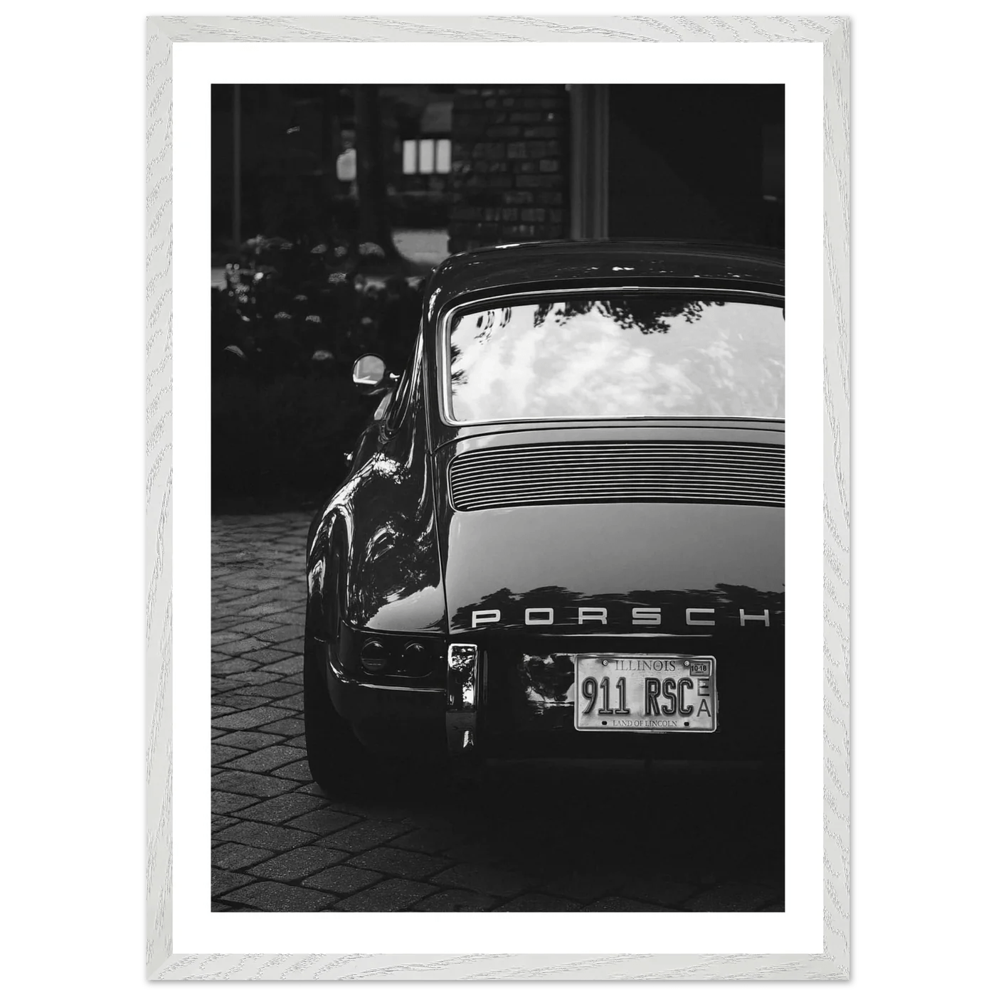 Tableau Noir et Blanc Porsche 911 Rétro - La Maison Du Tableau