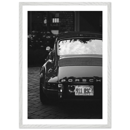 Tableau Noir et Blanc Porsche 911 Rétro - La Maison Du Tableau