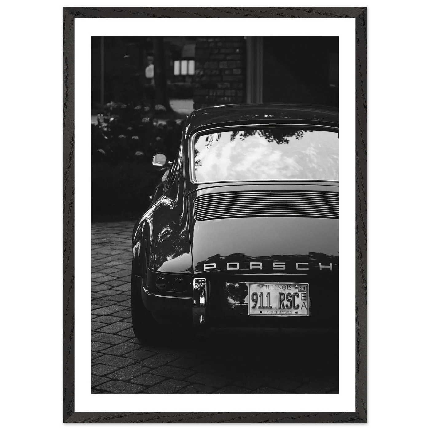 Tableau Noir et Blanc Porsche 911 Rétro - La Maison Du Tableau