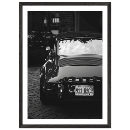 Tableau Noir et Blanc Porsche 911 Rétro - La Maison Du Tableau