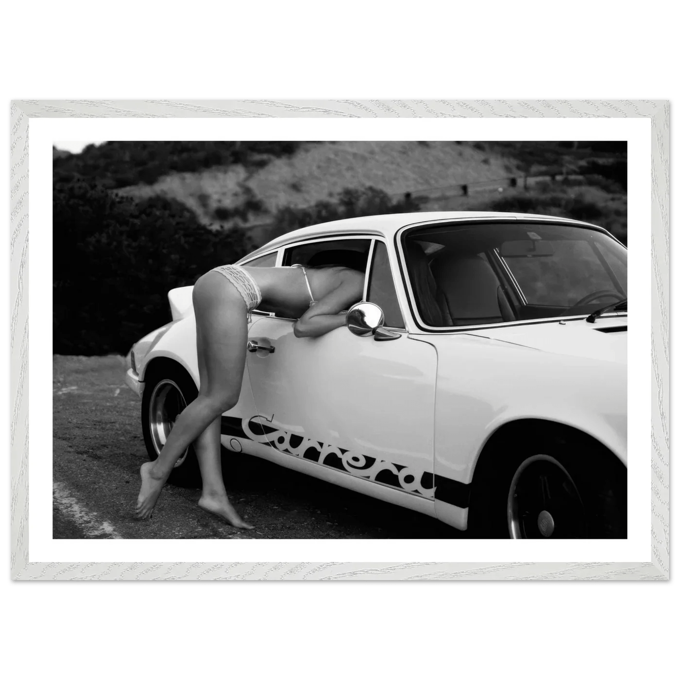 Tableau Noir et Blanc Porsche Carrera - La Maison Du Tableau