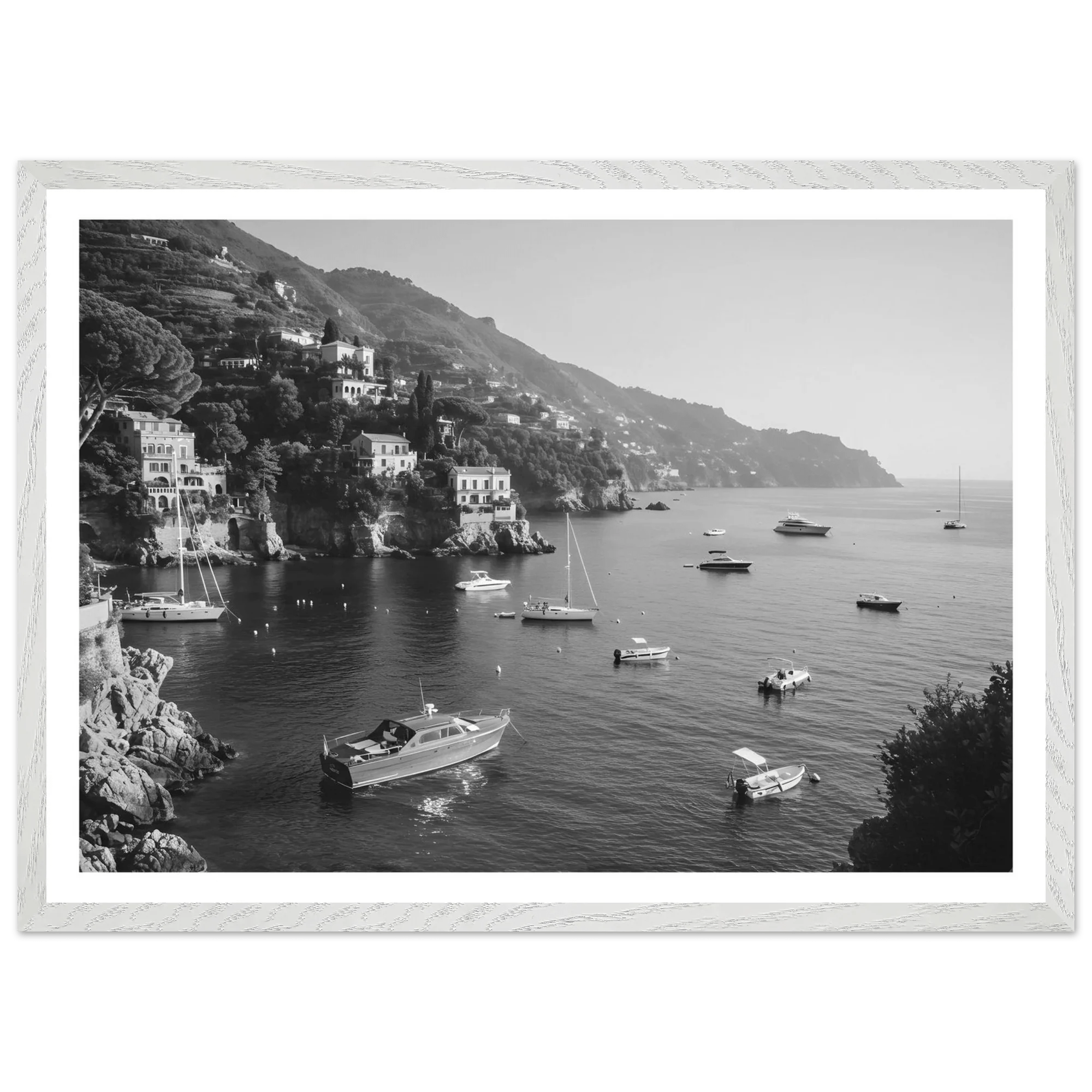 Tableau Noir et Blanc Portofino - La Maison Du Tableau