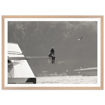 Tableau Noir et Blanc Princesse Diana Yacht - La Maison Du Tableau