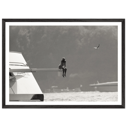 Tableau Noir et Blanc Princesse Diana Yacht - La Maison Du Tableau