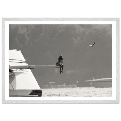Tableau Noir et Blanc Princesse Diana Yacht - La Maison Du Tableau