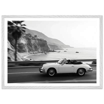 Tableau Noir et Blanc Voiture Vintage Côte Ouest - La Maison Du Tableau