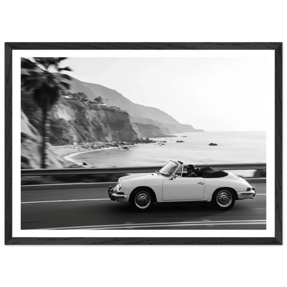 Tableau Noir et Blanc Voiture Vintage Côte Ouest - La Maison Du Tableau
