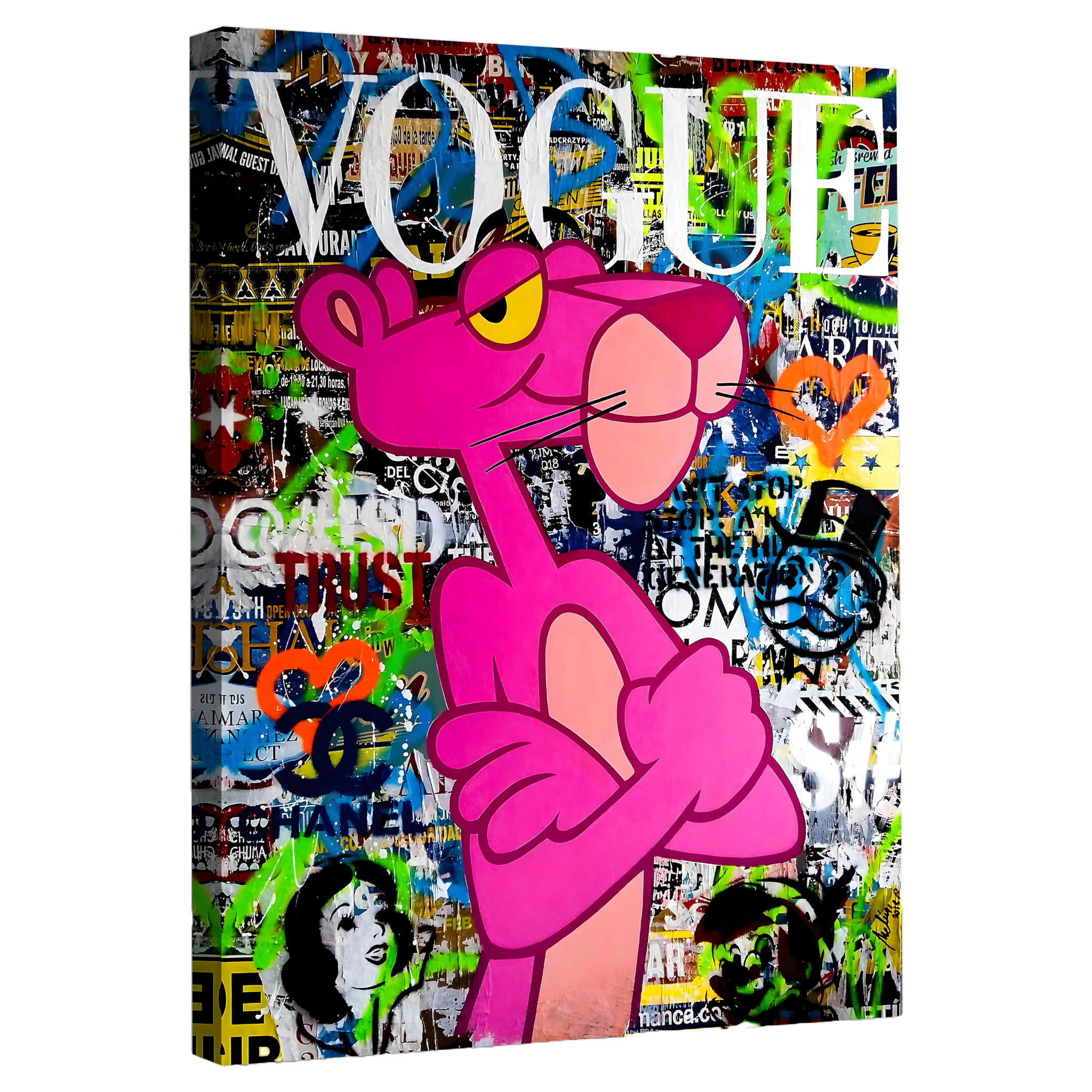 Tableau Panthère Rose - La Maison Du Tableau