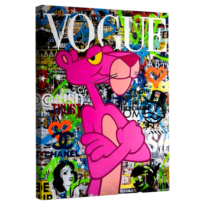 Tableau Panthère Rose - La Maison Du Tableau