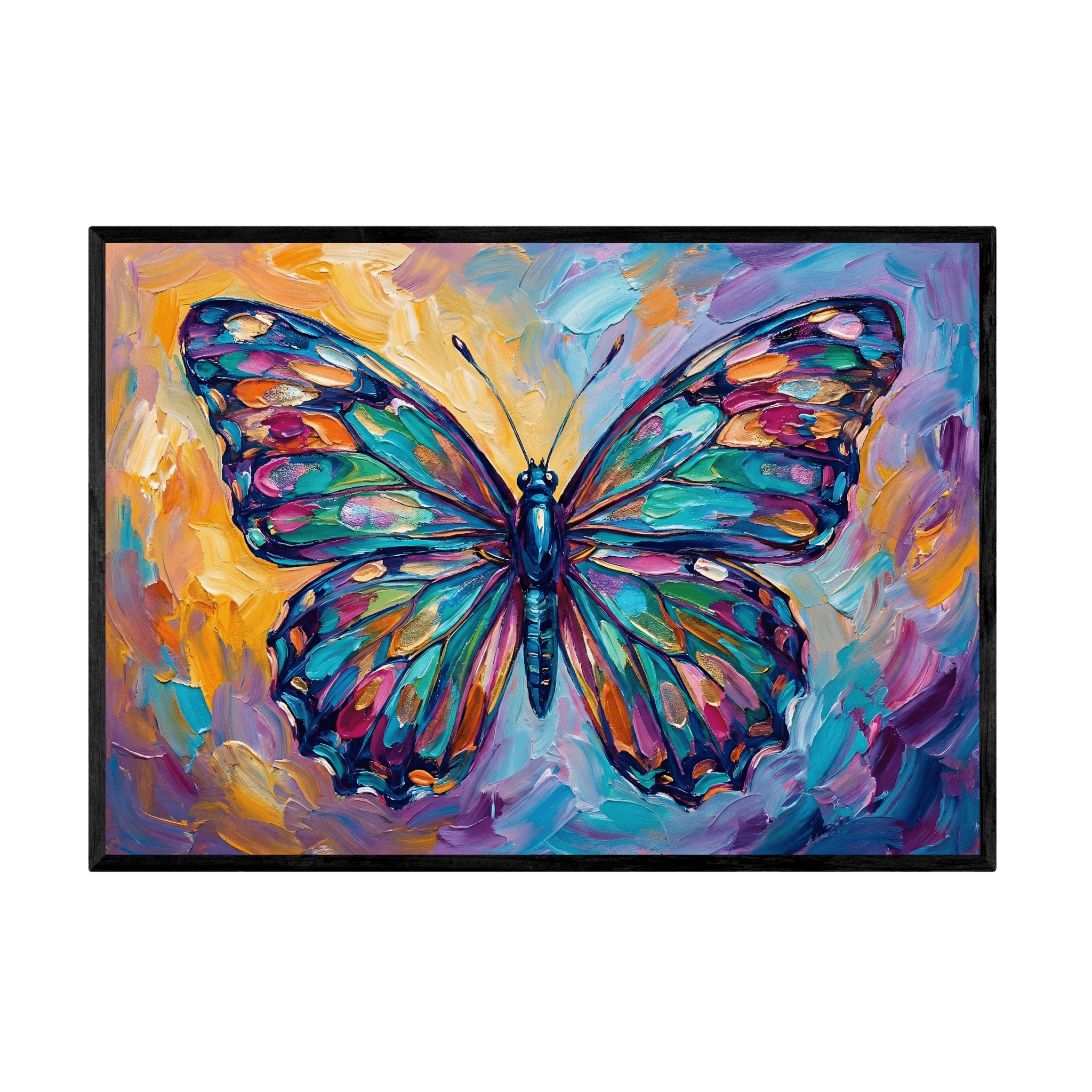 Tableau Papillon Coloré - La Maison Du Tableau