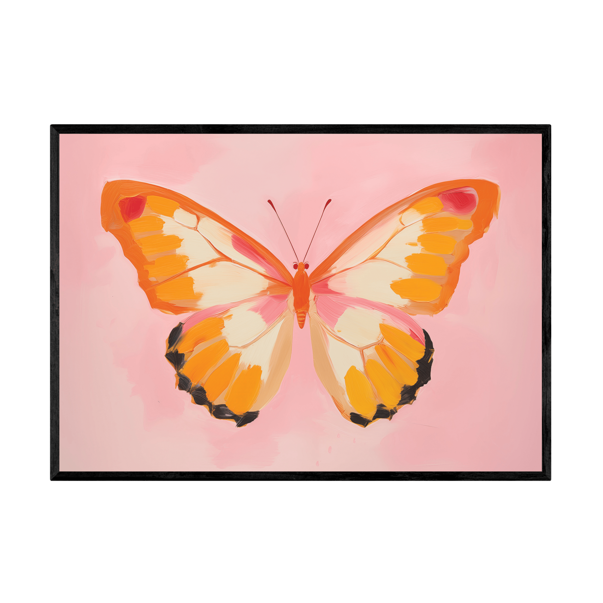 Tableau Papillon Orange - La Maison Du Tableau