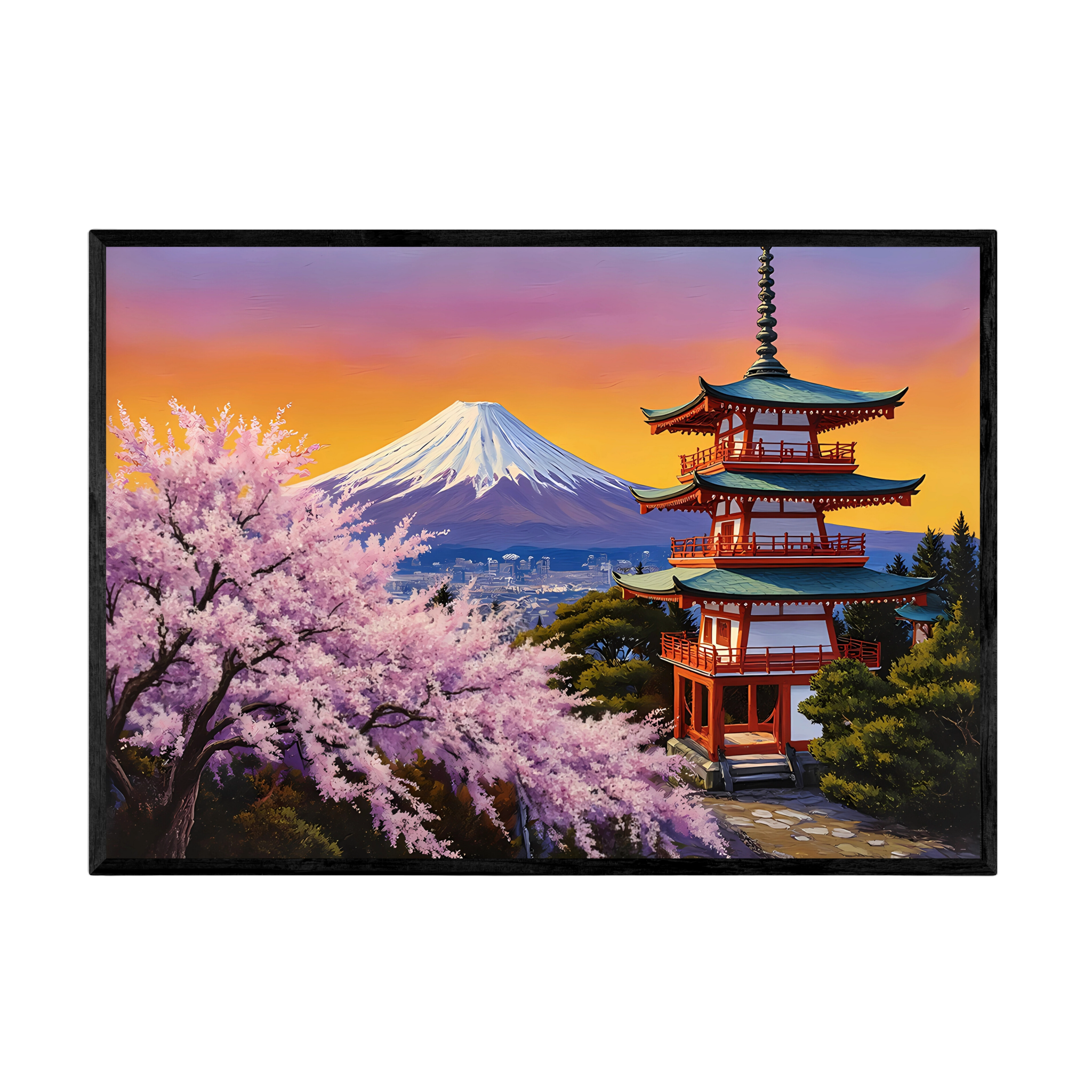 Tableau Paysage Japonais - La Maison Du Tableau