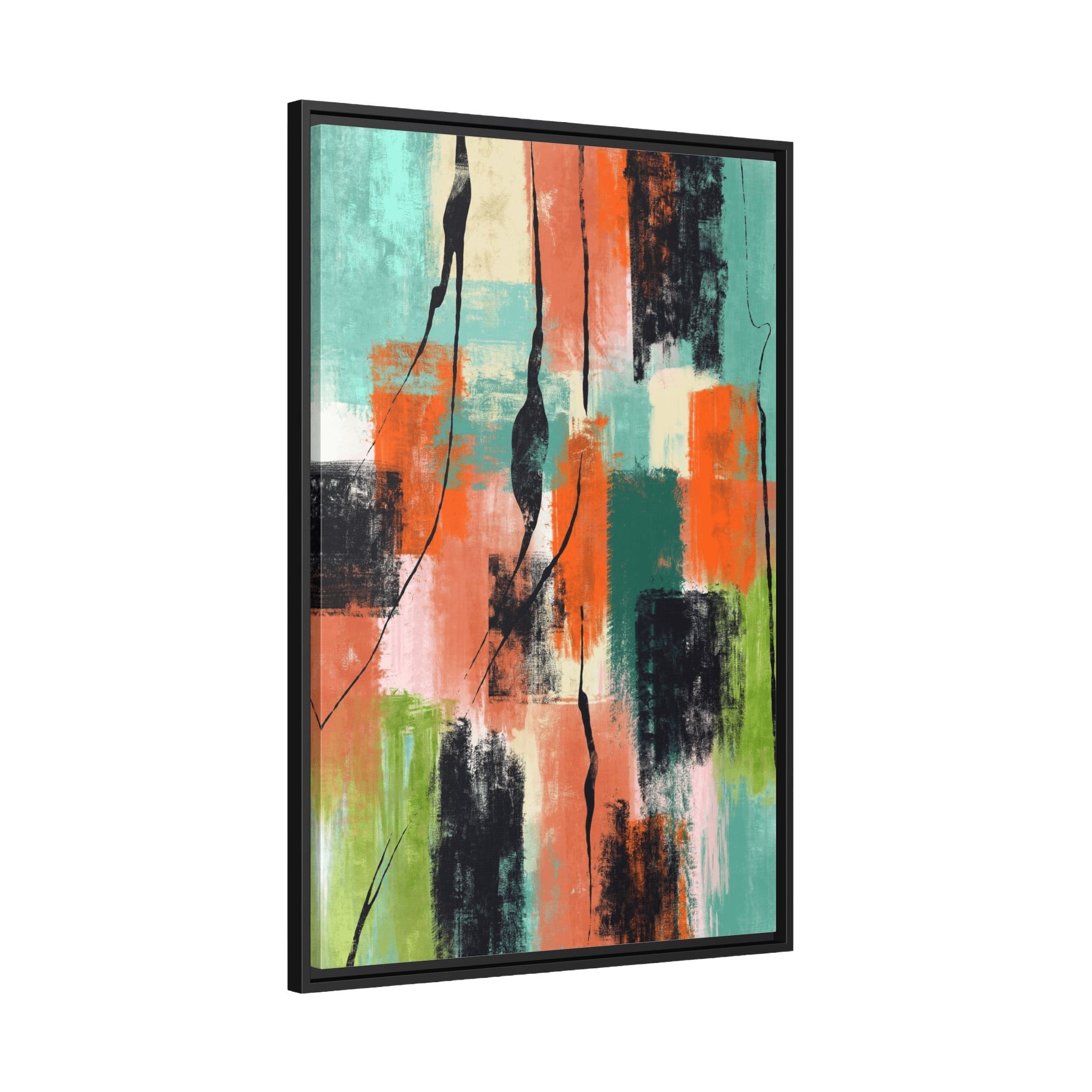 Tableau Peinture Abstrait Coloré - La Maison Du Tableau