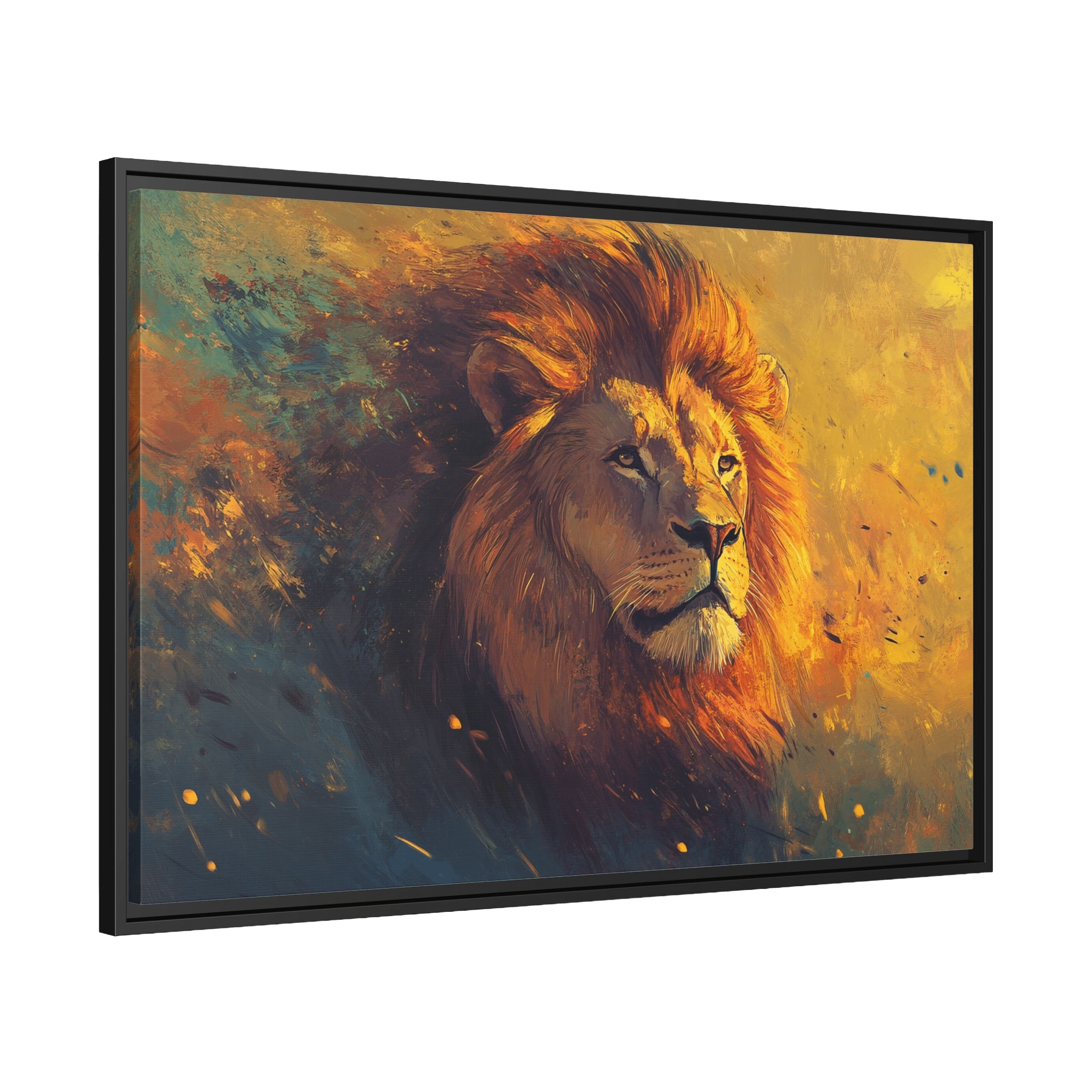 Tableau Peinture Lion - La Maison Du Tableau
