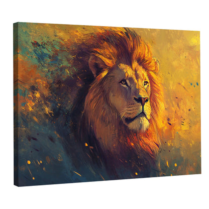 Tableau Peinture Lion - La Maison Du Tableau