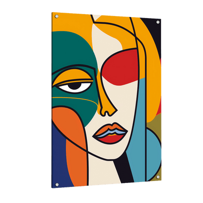 Tableau Peinture Visage Abstrait - La Maison Du Tableau