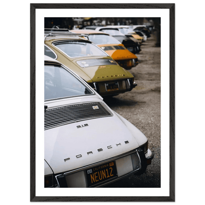 Tableau Photographie Alignement Porsche Vintage - La Maison Du Tableau