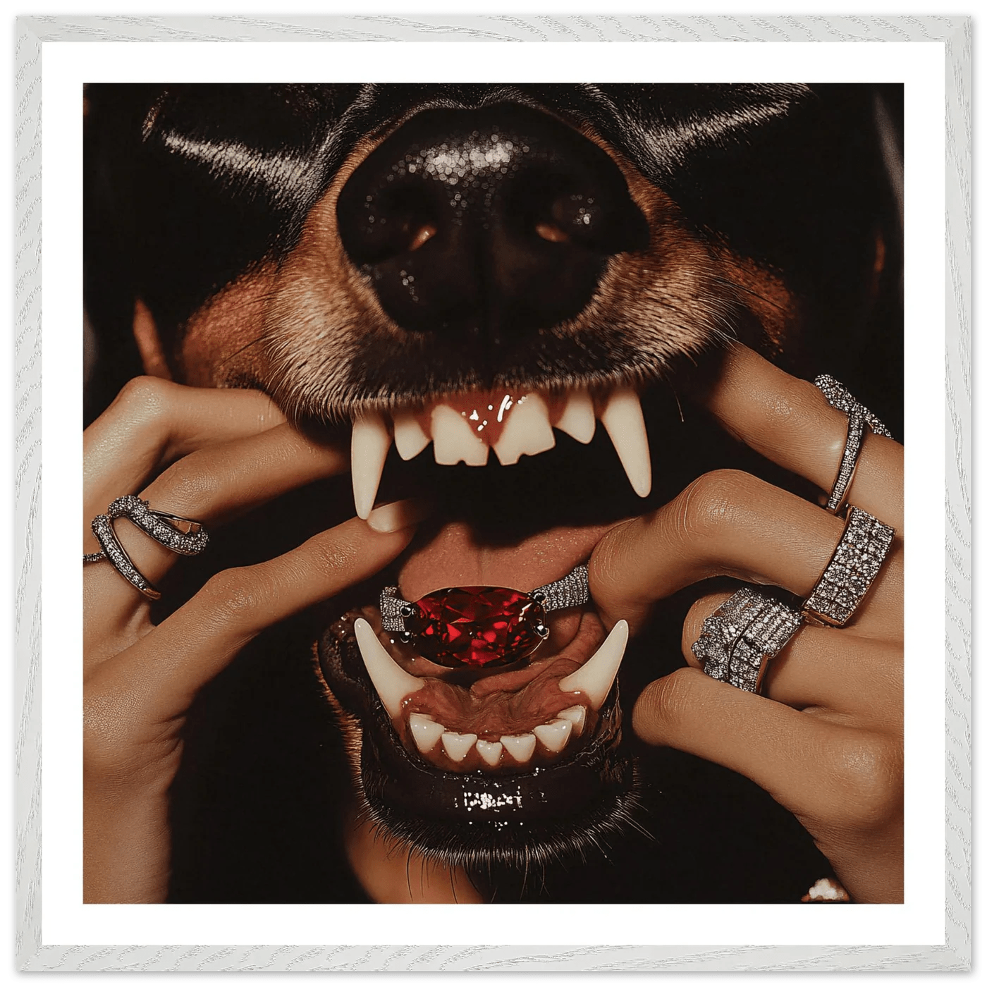 Tableau Photographie Crocs de Rubis - La Maison Du Tableau