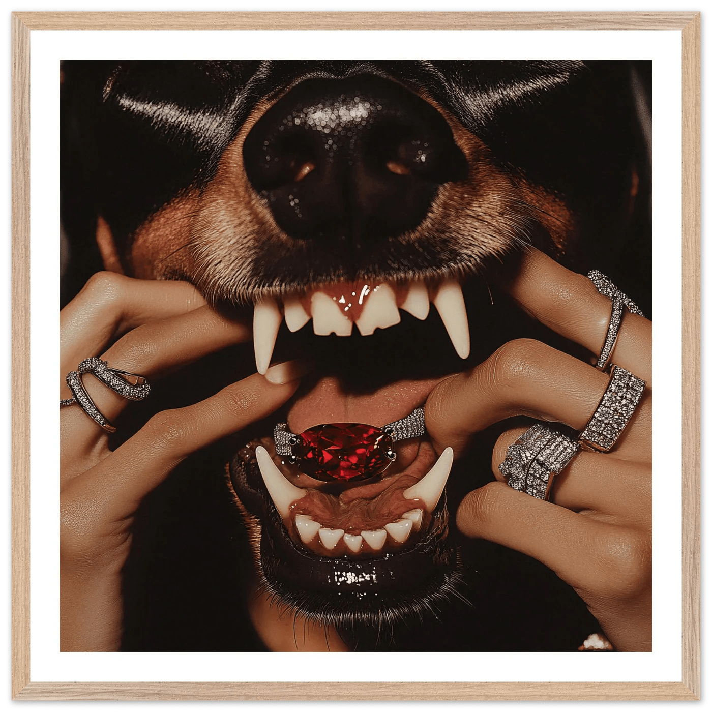 Tableau Photographie Crocs de Rubis - La Maison Du Tableau