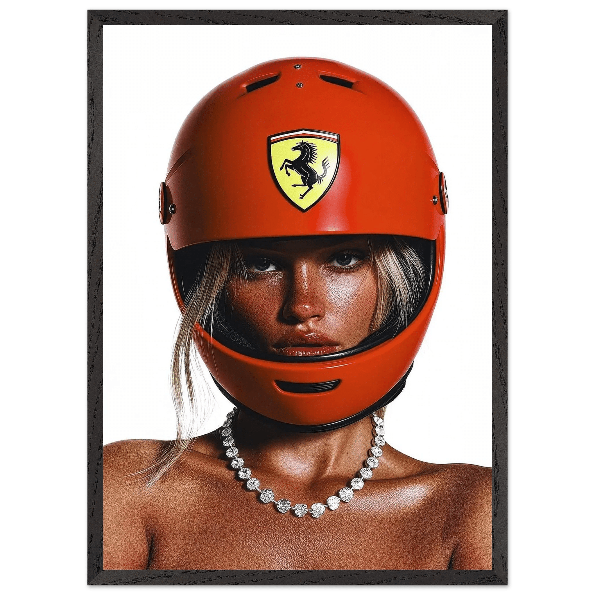 Tableau Photographie Élégant Casque Ferrari - La Maison Du Tableau