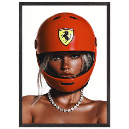 Tableau Photographie Élégant Casque Ferrari - La Maison Du Tableau