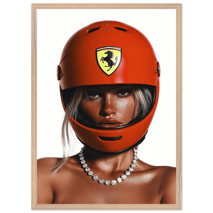 Tableau Photographie Élégant Casque Ferrari - La Maison Du Tableau