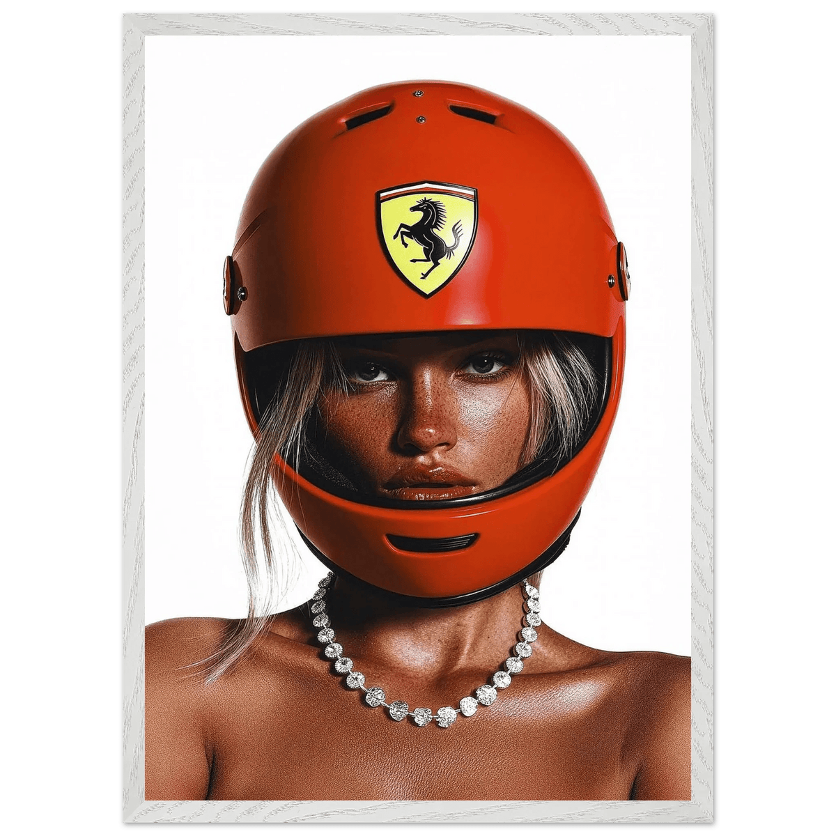 Tableau Photographie Élégant Casque Ferrari - La Maison Du Tableau